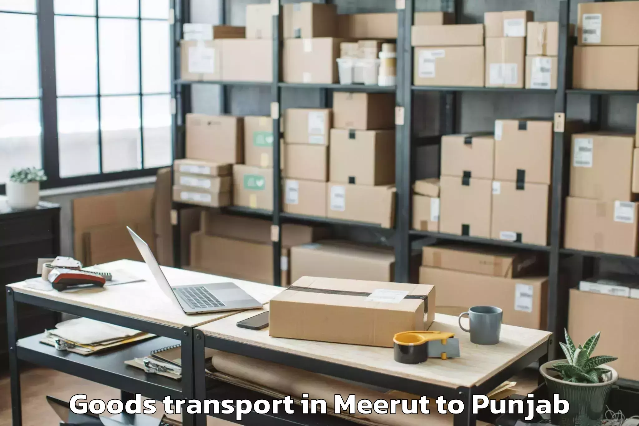 Easy Meerut to Balachor Goods Transport Booking